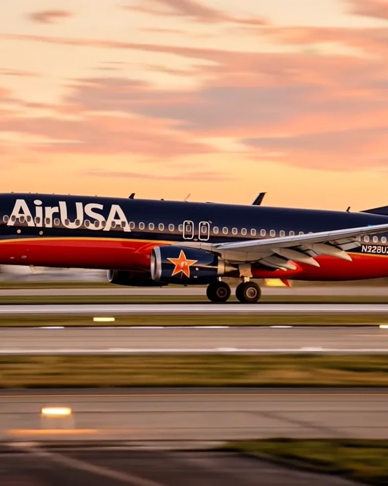 The AirUSA livery in low light