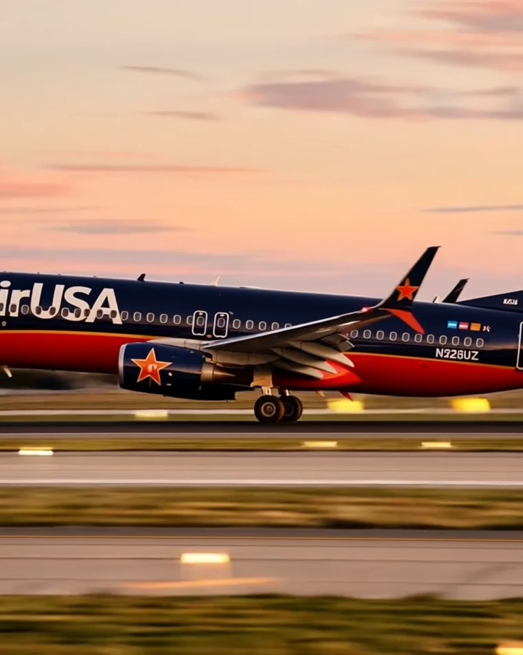 The star on the AirUSA tail fin